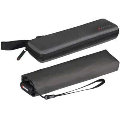 Afbeelding van Knirps Zakparaplu US.050 Ultra Light Slim Handleiding in etui, dark grey, 90 cm
