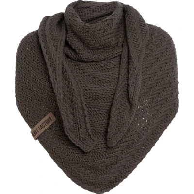 Afbeelding van Knit Factory Sally Halsdoek, Dames, Maat: One Size, Taupe
