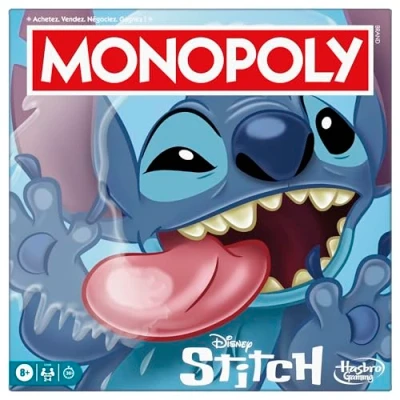 Afbeelding van Monopoly Stitch, bordspel, 2 tot 4 spelers, 30 minuten, Disney Lilo &amp; Stitch editie, vanaf 8 jaar