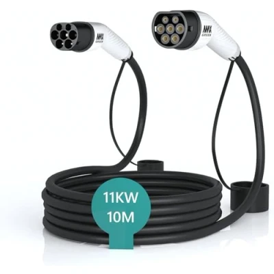 Afbeelding van MAX GREEN EV/Elektrische Auto &amp; PHEV Oplaadkabel Type 2 2, Drie Fase, 11 KW, 16Amp, 10 Meter