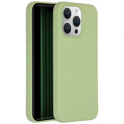Afbeelding van Apple iPhone 15 Pro Max MagSafe Hoesje Siliconen en TPU (zacht) Accezz Softcase/Backcover Groen Telefoonhoesje