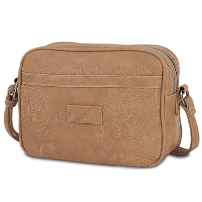 Afbeelding van Lois Tassen Dames Stijlvolle Crossbody Bag en Tas Elegante Handtassen 302656, Kameel