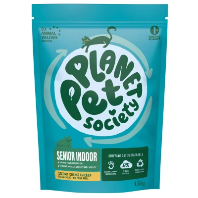 Afbeelding van Planet Pet Society Cat Dry Second Chance Senior Indoor Kattenvoer Kip 1.5 kg