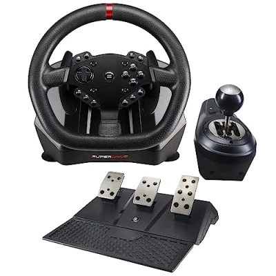 Afbeelding van Subsonic Gaming Stuurwiel Superdrive GS950 X Losse Pedalen en Pook PS4 Xbox One S/X Zwart/Rood SA5659
