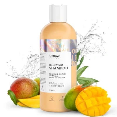 Afbeelding van Producttitel: So!Flow Hydraterende Shampoo &amp; Conditioner Set voor Medium Porositeit Haar Met Aloë Vera, Panthenol, Arganolie Voedt, Versterkt, Vermindert Frizz Gezond Haar.