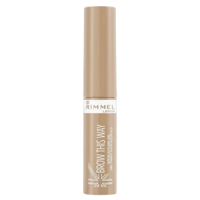 Afbeelding van Rimmel Brow This Way Styling Wenkbrauwgel 001 Blonde