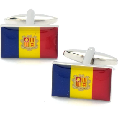 Afbeelding van Manchetknopen Vlag Andorra