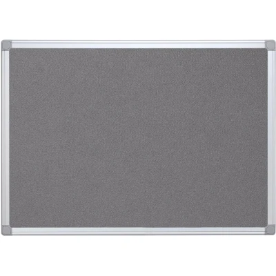 Afbeelding van Textielbord Met Aluminium Frame 90X60Cm Grijs