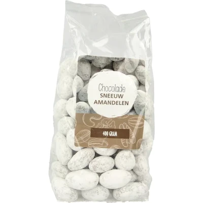 Afbeelding van Mijnnatuurwinkel Chocolade Sneeuw Amandelen, 400 gram