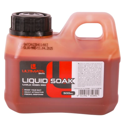 Afbeelding van Ultimate Baits Liquid Soak 500ml Garlic Robin Red Boilie flavours
