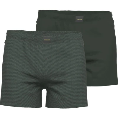 Afbeelding van Ceceba heren boxershorts wijd model met gulp (2 pack) donkergrijs gestreept
