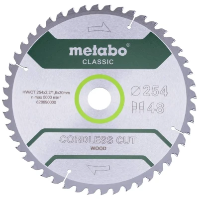 Afbeelding van Metabo 628691000 Cirkelzaagblad 254 x 30 mm Aantal tanden: 48 1 stuk(s)