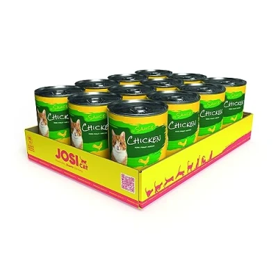 Afbeelding van JosiCat JOSERA kip in saus (12 x 415 g) fijn kattenvoer natvoer met voor volwassen katten aangedreven door