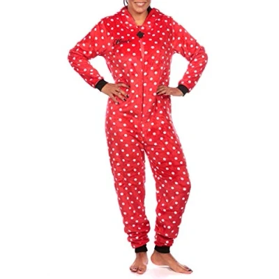 Afbeelding van Disney Womens Minnie Mouse Onesie Size Medium Red