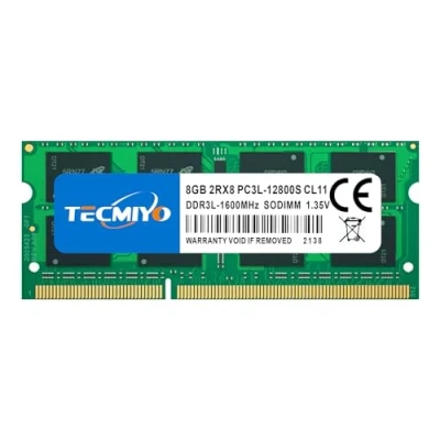 Afbeelding van TECMIYO 8 GB 2RX8 PC3L 12800S DDR3 1600 MHZ SODIMM PC3 12800 1.5/1.35 V CL11 204Pin Dual Rank Niet ECC Ongebufferde Laptop RAM voor Apple MacBook Pro iMac Mac mini