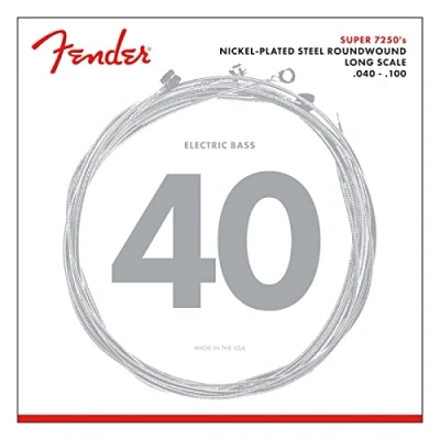 Afbeelding van Fender Strings Super 7250 L 40 100 nikkel Pl., Roenw. Longscale Snarenset voor 4 string basgitaar