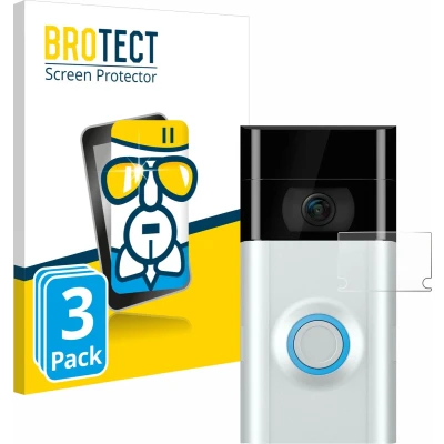 Afbeelding van BROTECT Screenprotector voor Ring Doorbell 2 (Lens) Folie Beschermfolie Beschermglas transparant (3 Stuks)