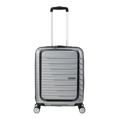 Afbeelding van American Tourister Flashline Spinner 55/20 Frontloader Sky Silver Handbagage Koffer