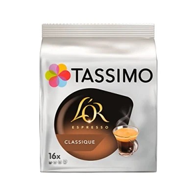 Afbeelding van TASSIMO, 80 koffiepads Espresso Classique L&#039;OR, compatibel met koffie, aromatisch en harmonisch, 5 verpakkingen elk 16 pads