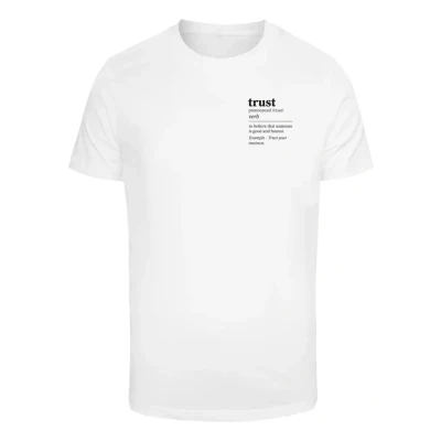 Afbeelding van Mister Tee Trust Definition Tshirt print, Heren, Maat: XS, White