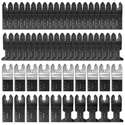 Afbeelding van Zaagbladenset, oscillerende accessoires, Quick Release Multi Tool, messen multitool, elektrisch gereedschap, zaagblad voor Fine Multimaster, Bosch, Makita (60 stuks)