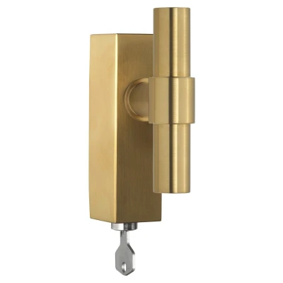 Afbeelding van RVS Draaikiepgarnituur Piet Boon ONE PBT20 DKLOCK afsluitbaar PVD mat goud 304