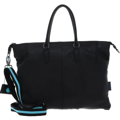 Afbeelding van Gabs Leren Schoudertas Shopper Aura TG Montone Pence Black Nero Zwart