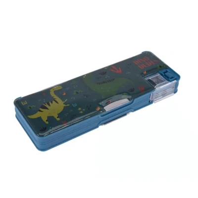 Afbeelding van Pennendoos dino blauw
