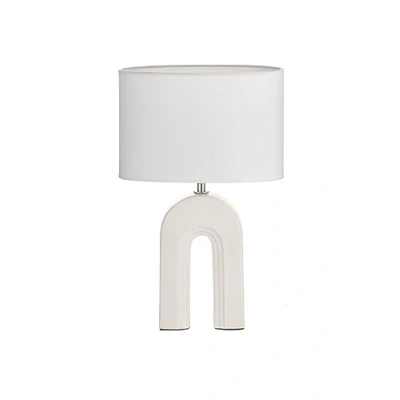 Afbeelding van Pauleen 48320 tafellamp Glow of Purity E14 max. 20 W wit, beige stof, keramiek nachtlamp
