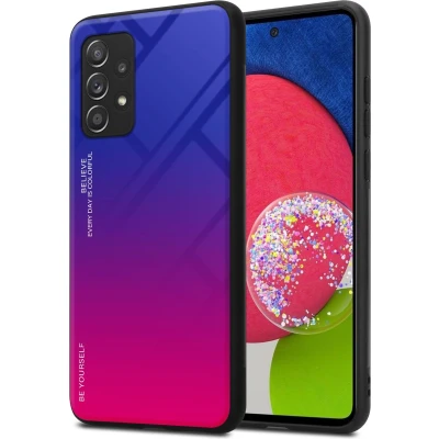 Afbeelding van Cadorabo Hoesje geschikt voor Samsung Galaxy A52 (4G / 5G) A52s in PAARS ROOD Tweekleurige beschermhoes