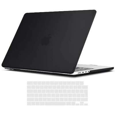 Afbeelding van TECOOL Case Hoes voor MacBook PRO 16 inch 2023 2021 A2991 A2780 A2485 met Chip M3 M2 M1 Pro/Max, Slim Plastic Harde Koffer Bescherming Mat Hardcase en EU Toetsenbord Cover, zwart