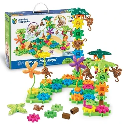 Afbeelding van Learning Resources Gears! Bewegend Apen 136 Stuk Gebouw Set