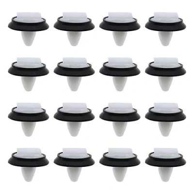 Afbeelding van Create idea 100 Stks 856543 71728806 Auto Deurpaneel Moulding Trim Clips Retainers Plastic Bevestigingsmiddelen met Zwarte Rubber Seal Past 9mm Gat