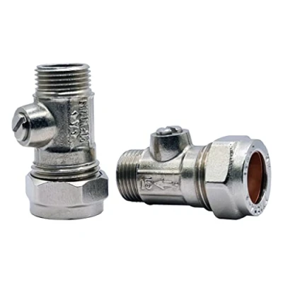 Afbeelding van Pipestation Bolofix isolatieventiel, 15 mm, mm x 3/8 inch, 2 stuks, mannelijk ijzer, plat geconfronteerd voor flexibele tapaansluitingen, isolatieklep