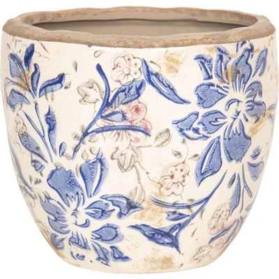 Afbeelding van Clayre &amp; Eef Blauwe Bloempot Ø 13*11 cm 6CE1031S