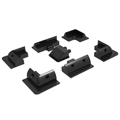 Afbeelding van enjoy solar Zonnemodulebeugel, Spoilerhouder Dakgids in zwart/wit, ideaal voor campers Caravans Boten (ABS Montageset (Zwart))