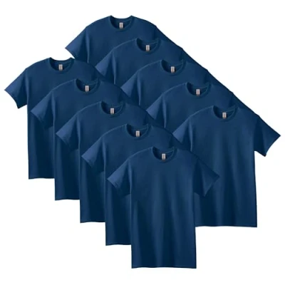 Afbeelding van Gildan heren T shirt van zwaar katoen, stijl G5000, Navy (10 Pack), M