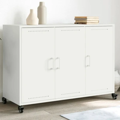 Afbeelding van Dressoir 100,5x39x72 cm koudgewalst staal wit