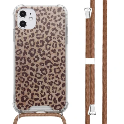 Afbeelding van imoshion Hoesje Geschikt voor iPhone 11 Design met Koord Leopard Mood