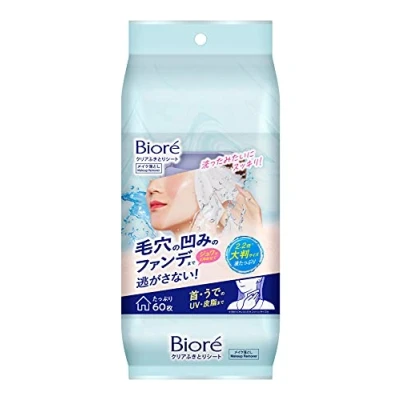 Afbeelding van Biore Make up Remover Clear Afvegen Sheet 60 vellen