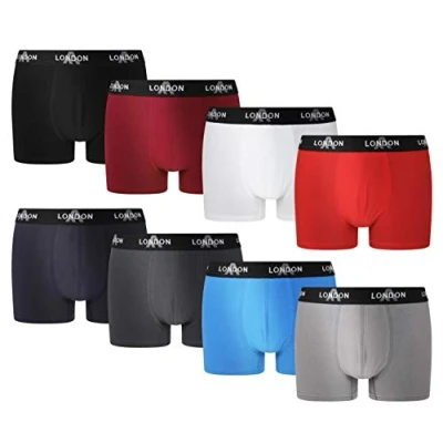Afbeelding van FM London 8PACK Fitted Hipsters Boxer Shorts Onderbroeken, Heren, Maat: Small, Multicolour (classic mix 10)