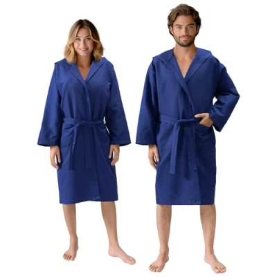 Afbeelding van JEMIDI microvezel badjas dames en heren Unisex ochtendjas Sneldrogend lichtgewicht Badjassen met capuchon Verschillende kleuren maten
