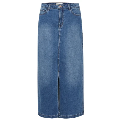 Afbeelding van Cream EBBA Maxirok, Dames, Maat: 34, Reno medium blue denim