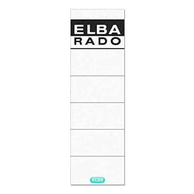 Afbeelding van Rugetiket Elba breed 59x190mm zelfklevend wit/grijs