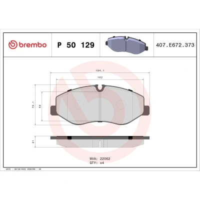 Afbeelding van Brembo Remblokset P 50 129