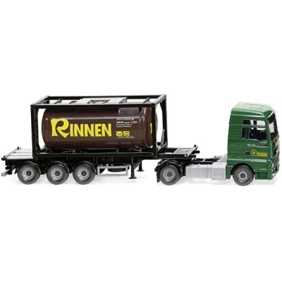Afbeelding van Wiking 053606 H0 Vrachtwagen MAN TGX trekker met tankcontaineroplegger Rinnen