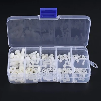 Afbeelding van 150 Stuks Nylon Schroeven Moeren Afstandhouders Assortiment Kit M2 M2.5 M3 M4 M5