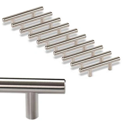 Afbeelding van 10 x Meubelgreep G17 Boorgatafstand 64 mm geborsteld Stanghandgreep / relinggreep van SOTECH