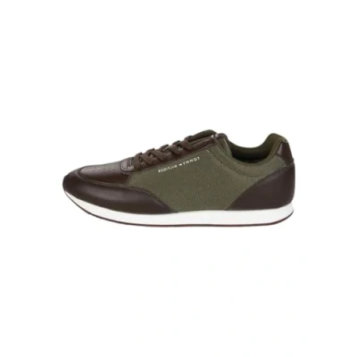 Afbeelding van Tommy Hilfiger Heren LO Runner Mix (FM0FM05284) Low Top Sneaker, Bruin (Cocoa), 10.5 UK, Bruine Cacao, 45 EU