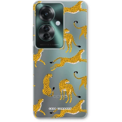 Afbeelding van Case Company® hoesje geschikt voor Oppo Reno 11 F Luipaard Soft Cover Telefoonhoesje Bescherming aan alle Kanten en Schermrand